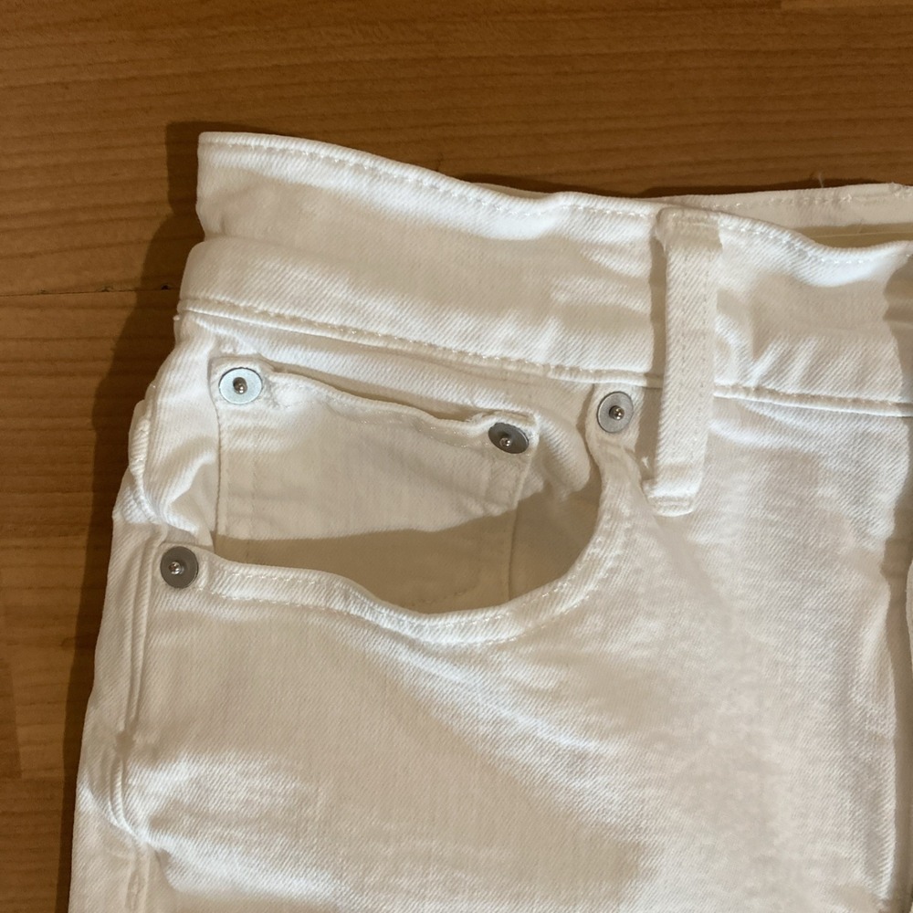 Madewell White The Mom Jeans  Size 26 Raw Hem Pants Womens - Picture 3 of 11